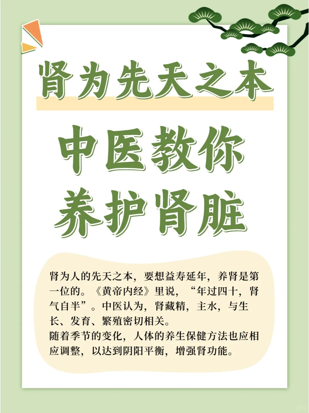 肾为先天之本，养肾就是养寿命！。分清体质再进补，四季养肾阴阳调~。健康药膳+MAYOU搭配来。男防疲软💪 女抗早衰✨